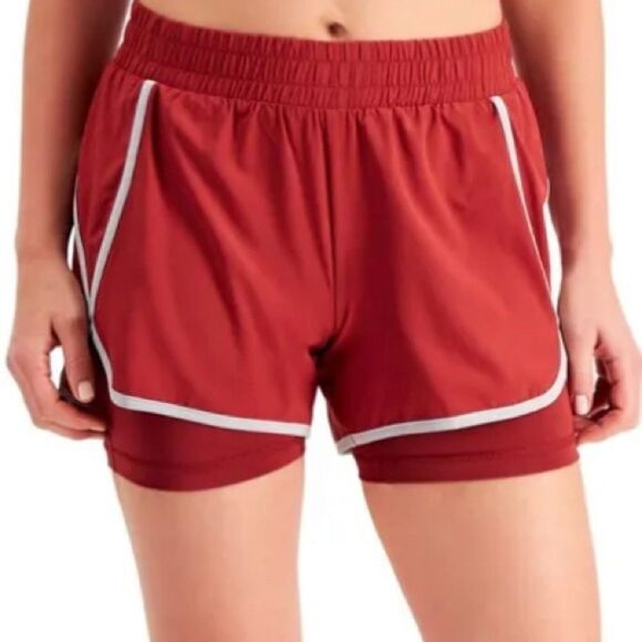 IDEOLOGY PERFORMANCE FRUTTY RED PEAR SHORTS SIZE MEDIUM NWT - Picture 1 of 4